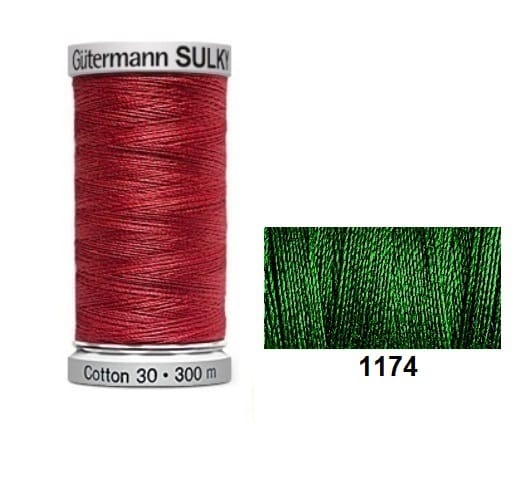 Gutermann Sulky Cotton | 300m | Dark Pine Green 1174