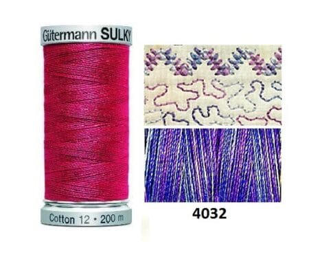 Guterman Sulky Variegated Cotton | 200m | Iris | 709751_4032