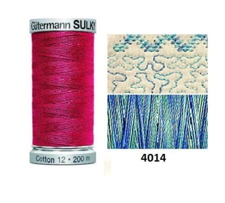 Guterman Sulky Variegated Cotton | 200m | Ocean Blue | 709751_4014