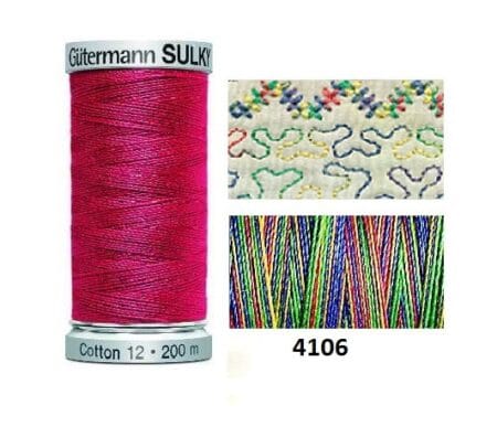 Guterman Sulky Variegated Cotton | 200m | Primaries | 709751_4106