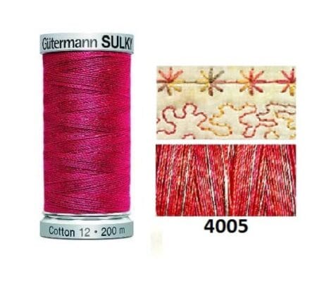 Guterman Sulky Variegated Cotton | 200m | Strawberry Daiquiri| 709751_4005