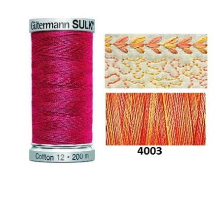 Guterman Sulky Variegated Cotton | 200m | Sunset | 709751_4003