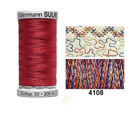 Gutermann Sulky Variegated Cotton | 300m | America Antique 4108