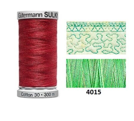 Gutermann Sulky Variegated Cotton | 300m | Cool Waters 4015