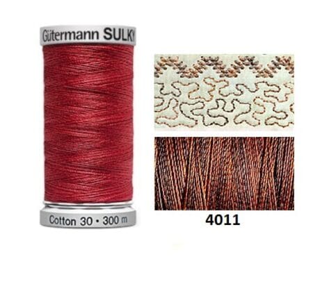 Guterman Sulky Variegated Cotton | 300m | Milk Chocolate 4011