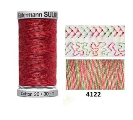 Guterman Sulky Variegated Cotton | 300m | Rosebud Sweet 4122