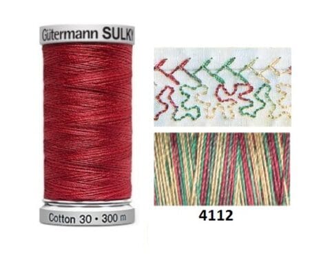 Guterman Sulky Variegated Cotton | 300m | Vintage Holiday 4112