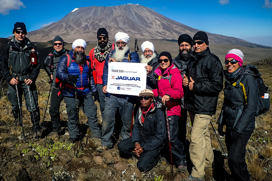 Sponsors Jaguar Sewing Machines support Kilimanjaro expedition