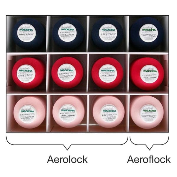 Madeira 9202 | Aerolock & Aeroflock | Overlock Thread: 3+1: Navy & Pink - Image 2