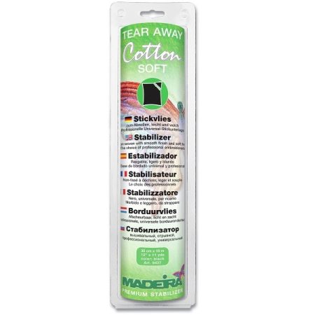 Madeira Cotton Soft Tear Away Stabiliser Black