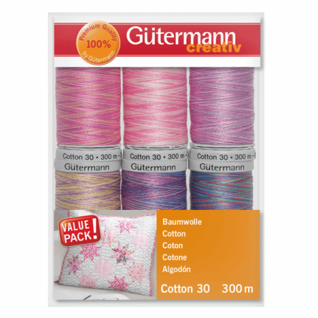 Gutermann 734022_4 | Cotton No.30, 6 x 300m: 4 | Thread Set
