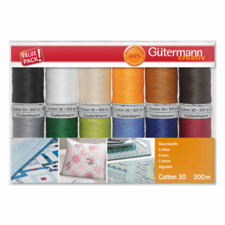 Gutermann 734023_1 | Cotton No.30, 12 x 300m: 1 | Thread Set