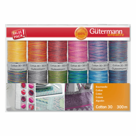 Gutermann 734023_2 | Cotton No.30, 12 x 300m: 2 | Thread Set
