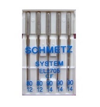 Janome 797815007 | Chrome Finish ELx705 Assorted Needles - Pack of 5