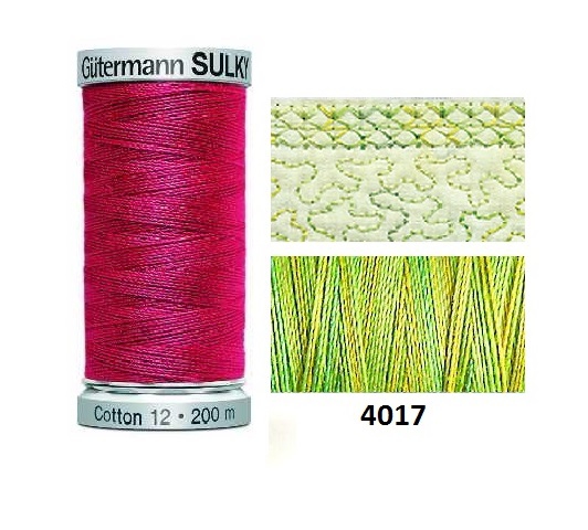 Guterman Sulky Variegated Cotton | 200m | Lime Sherbet | 709751_4017