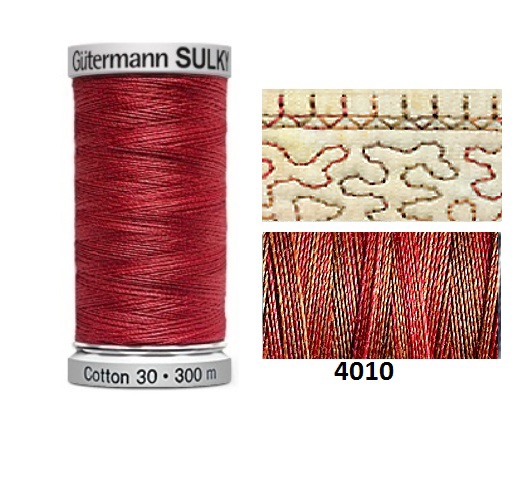 Guterman Sulky Variegated Cotton | 300m | Caramel Apple 4010