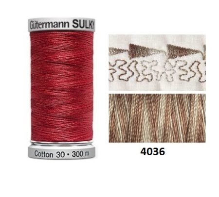Guterman Sulky Variegated Cotton | 300m | Earth Taupes 4036