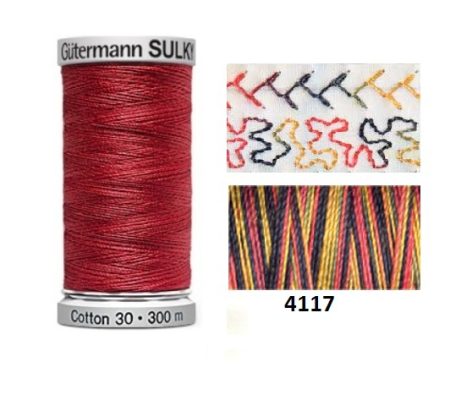 Guterman Sulky Variegated Cotton | 300m | Fall Holidays 4117