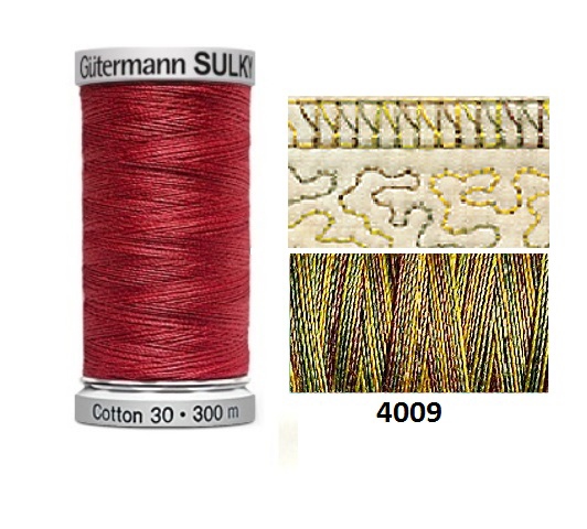 Guterman Sulky Variegated Cotton | 300m | Foliage 4009