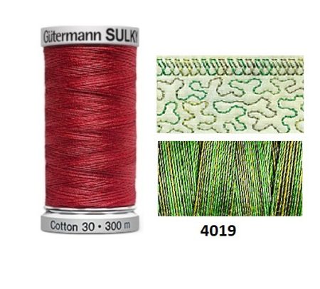 Guterman Sulky Variegated Cotton | 300m | Forest Floor 4019