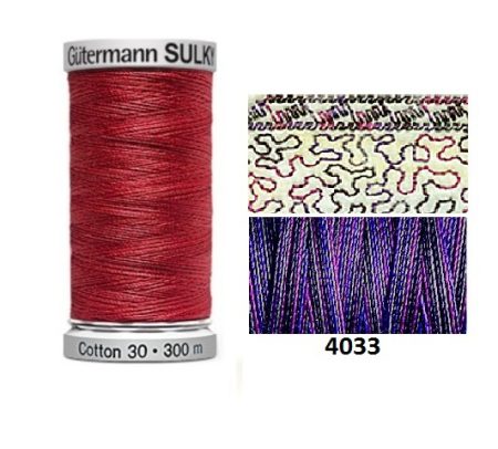 Guterman Sulky Variegated Cotton | 300m | Grape Wine 4033