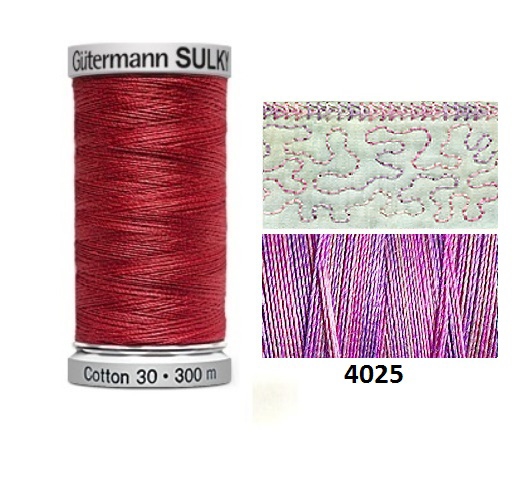 Guterman Sulky Variegated Cotton | 300m | Hydrange 4025