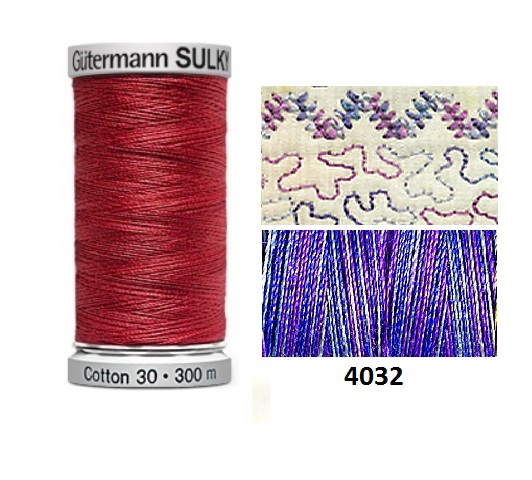 Guterman Sulky Variegated Cotton | 300m | Iris 4032
