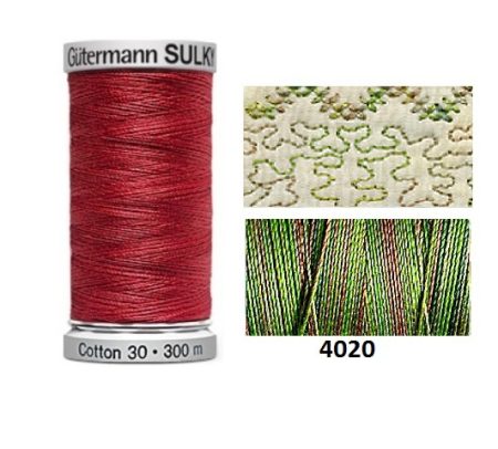 Guterman Sulky Variegated Cotton | 300m | Moss Medley 4020