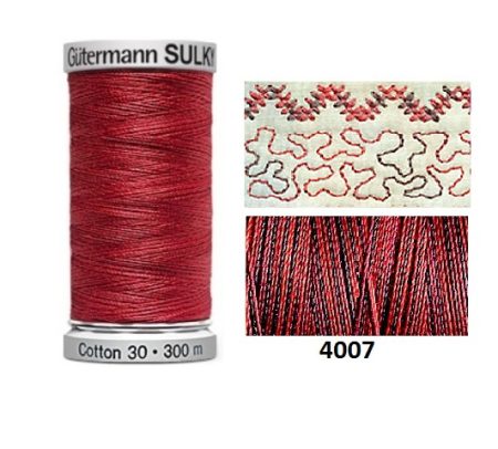 Guterman Sulky Variegated Cotton | 300m | Red Brick 4007