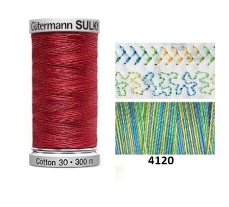Guterman Sulky Variegated Cotton | 300m | Springtime 4120