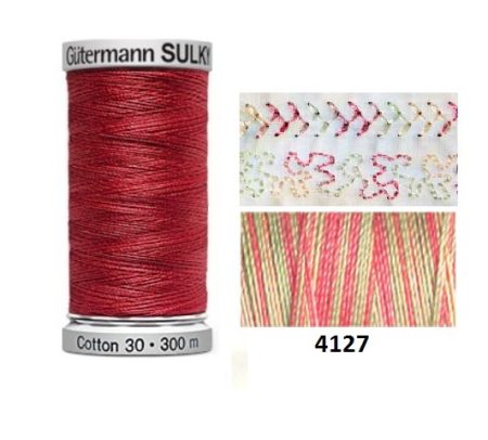 Guterman Sulky Variegated Cotton | 300m | Summer Garden 4127