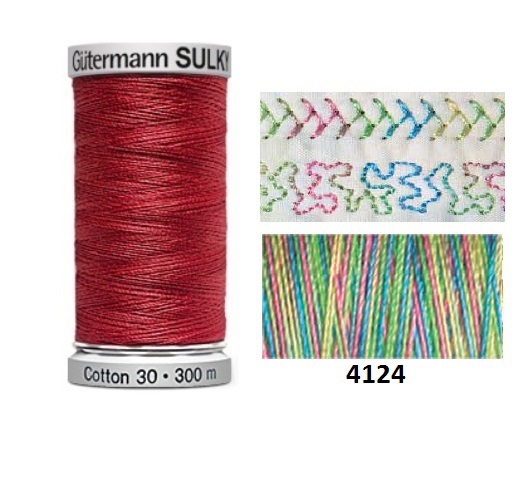 Guterman Sulky Variegated Cotton | 300m | Summertime 4124