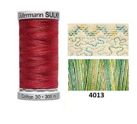 Guterman Sulky Variegated Cotton | 300m | Sun and Sea 4013