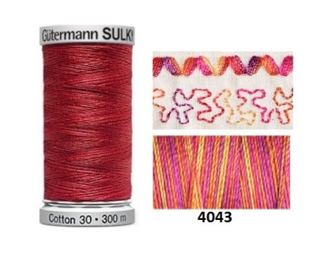 Guterman Sulky Variegated Cotton | 300m | Tropical 4043