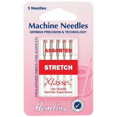 Hemline Sewing Machine Needles: Stretch: Mixed: 5 Pieces