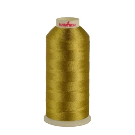 Marathon 1018 | Viscose Rayon Embroidery Thread 1000m | Antique Dark Gold